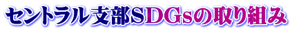 ｾﾝﾄﾗﾙ支部SDGsの取り組み